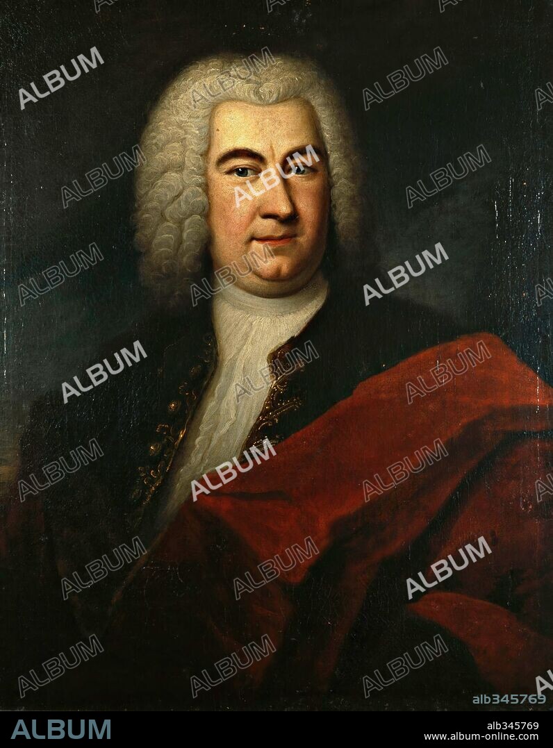 'Portrait of Georg Friedrich Handel' , 77 x 63 cm.