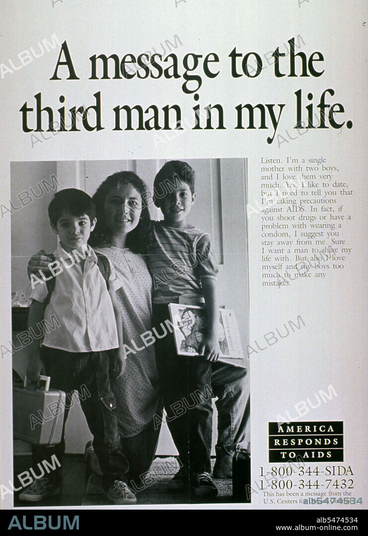 1980s AIDS prevention Poster.