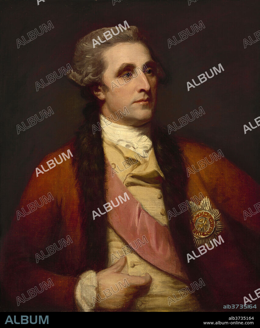 GEORGE ROMNEY. Sir William Hamilton. Dated: 1783-1784. Dimensions: overall: 76.8 x 65.1 cm (30 1/4 x 25 5/8 in.)  framed: 95.3 x 82.6 x 6 cm (37 1/2 x 32 1/2 x 2 3/8 in.). Medium: oil on canvas.