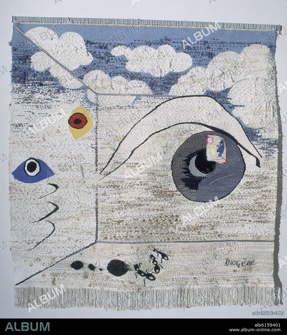 MERCÈ DIOGÈNE y SALVADOR DALÍ. TAPIZ-DALI Y MIRO JUNTO AL OJO PICASO.