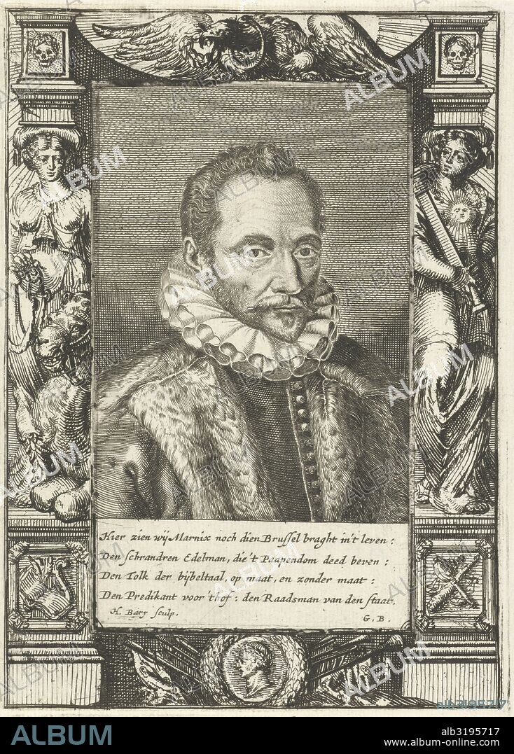 Portrait of Filips van Marnix heer van St. Aldegonde. Hendrik Bary, Geeraert Brandt (I), 1657 - 1707.