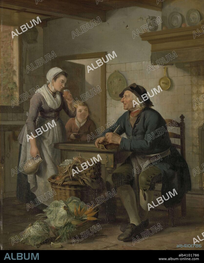ADRIAAN DE LELIE. Morning Visit. Dating: 1796. Measurements: h 53 cm × w 43 cm.