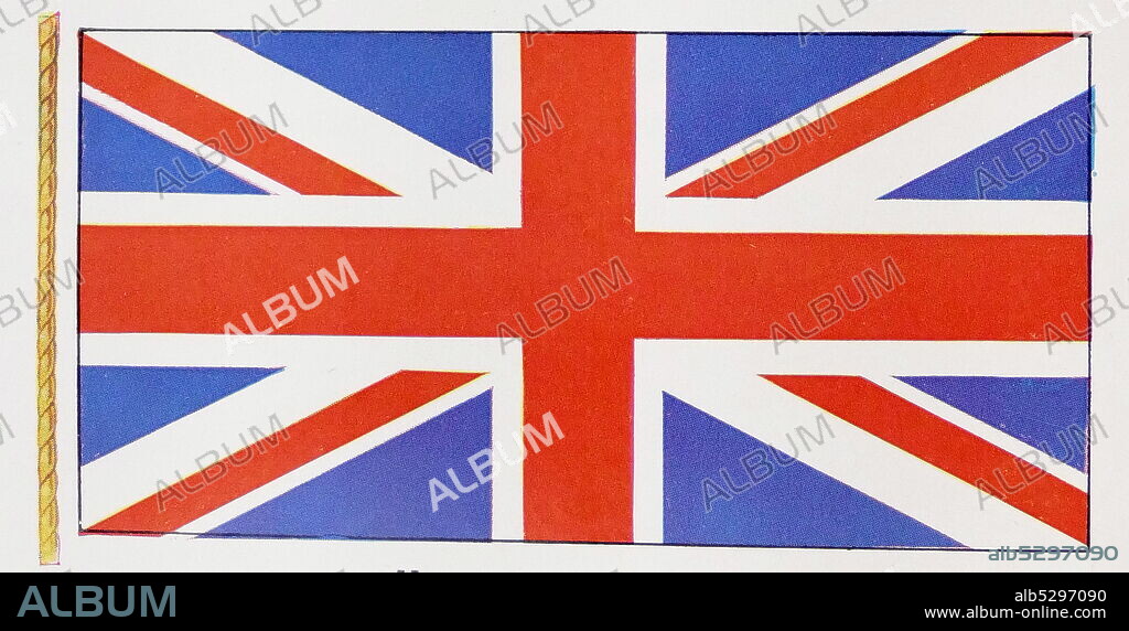 Illustration showing The Union Jack, or Union Flag, is the national flag of the United Kingdom. The origins of the earlier flag of Great Britain date back to 1606. James VI of Scotland had inherited the English and Irish thrones in 1603 as James I, thereby uniting the crowns of England, Scotland, and Ireland. The present design of the Union Flag dates from a Royal proclamation following the union of Great Britain and Ireland in 1801. The flag combines aspects of three older national flags: the red cross of St George for the Kingdom of England, the white saltire of St Andrew for Scotland, and the red saltire of St Patrick to represent Ireland.
