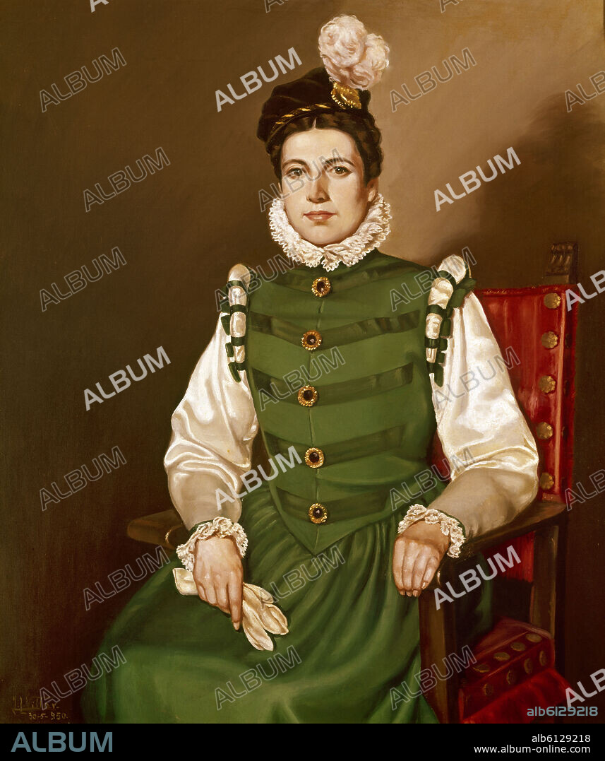 JOSE LUIS DE VILLAR Y RODRIGUEZ DE CASTRO (S XX). MARIA PITA (1565-1642) HEROINA DE LA DEFENSA DE LA CORUÑA EN 1589 CONTRA LA ARMADA INGLESA - SIGLO XX.