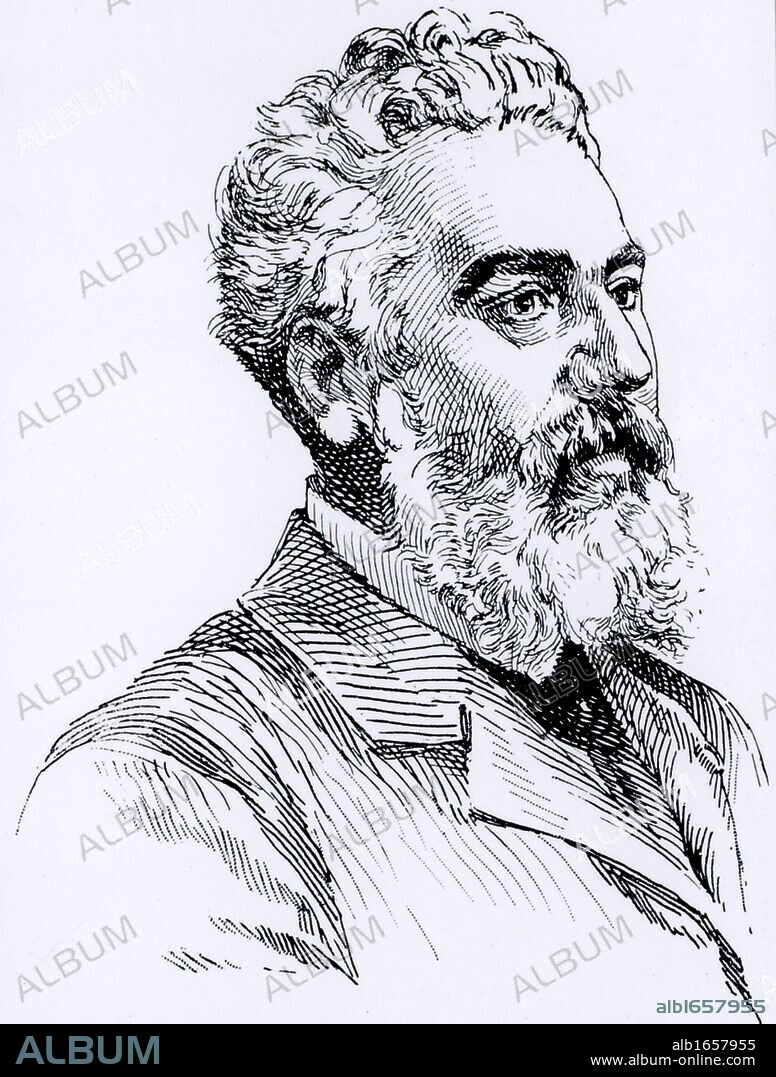 Alexander Graham Bell (1847-1922) Scottish-born American inventor. Patented his telephone in 1876. Engraving from "A Travers l'Electricite" by Georges Dary (Paris, c1906). (Photo by: Universal History Archive/UIG via Getty Images).