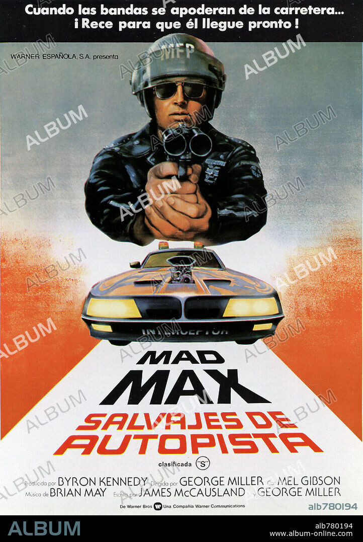 Poster of MAD MAX, 1979, directed by GEORGE MILLER. Copyright AIP/FILMWAYS.