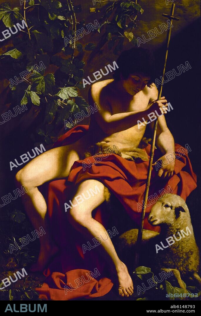 MICHELANGELO MERISI DA CARAVAGGIO (1573-1610). SAN JUAN BAUTISTA - 1597-98 - OLEO/LIENZO - 169 x 112 cm - BARROCO ITALIANO.