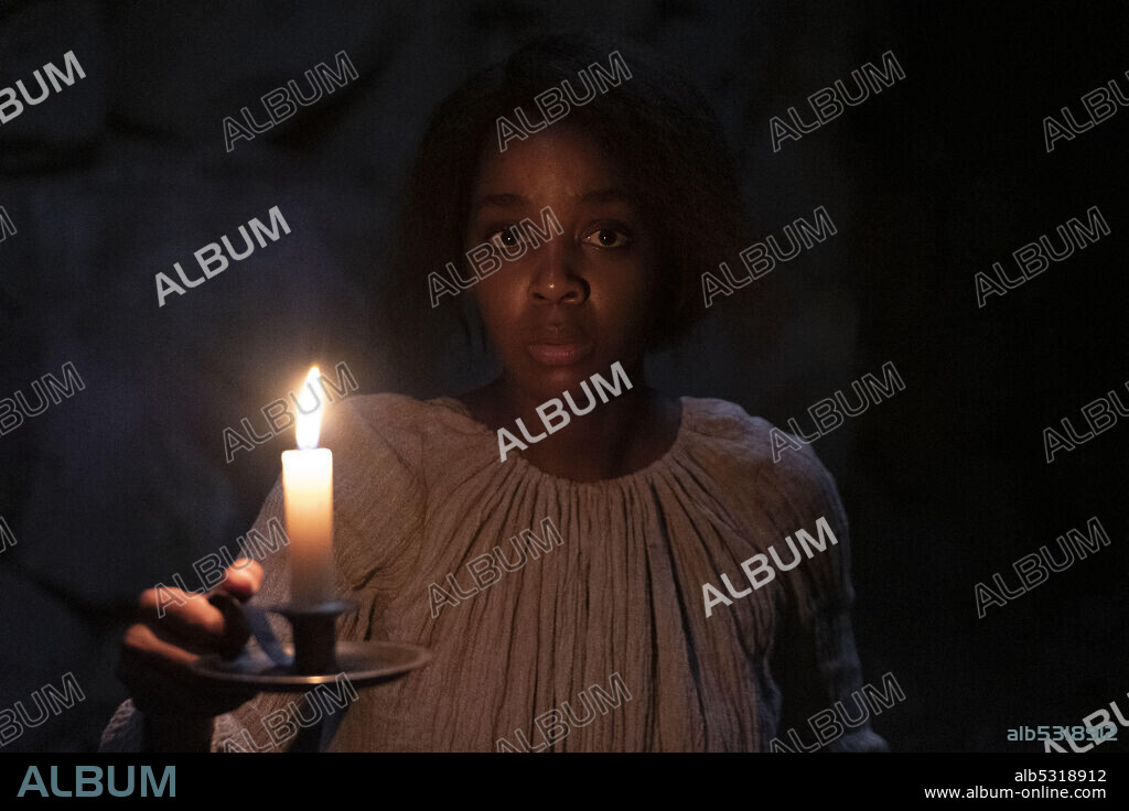 THUSO MBEDU in THE UNDERGROUND RAILROAD, 2021, directed by BARRY JENKINS. Copyright AMAZON STUDIOS.