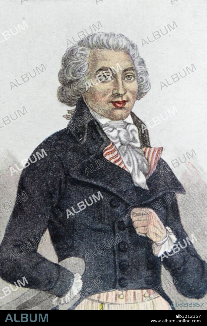 Colour portrait of Armand Gensonné (1758-1793) a French politician. Dated 18th Century.