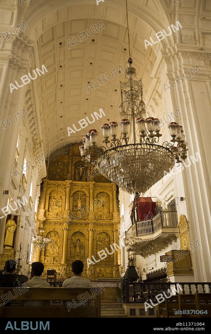 Se Cathedral, thought to be Asia's biggest church, Old Goa, Goa, India.