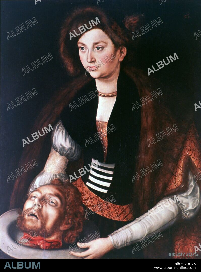 'Salome', c1504-1553. Salome carrying a platter with the decapitated head of John the Baptist on it.