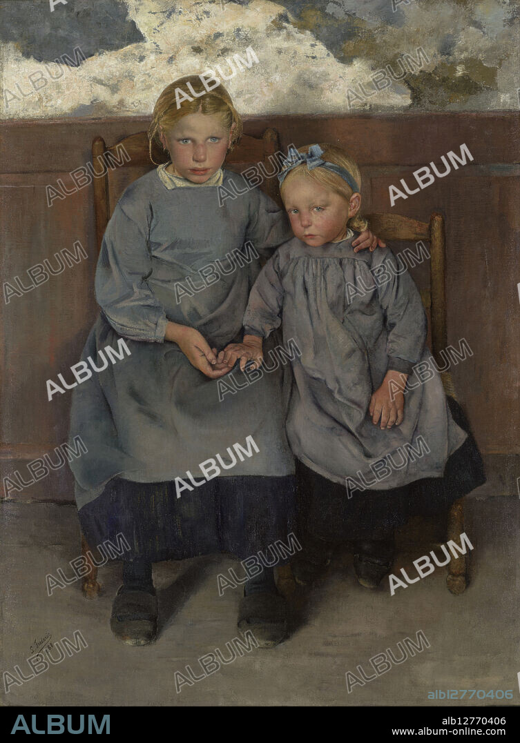 LEON FREDERIC. Les Boëchelles. Two Walloon Peasant Children, 1888.