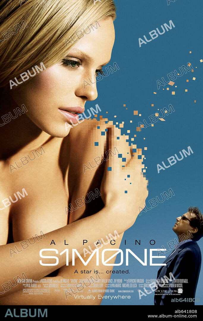 Poster of SIMONE, 2002, directed by ANDREW NICCOL. Copyright NEW LINE CINEMA.