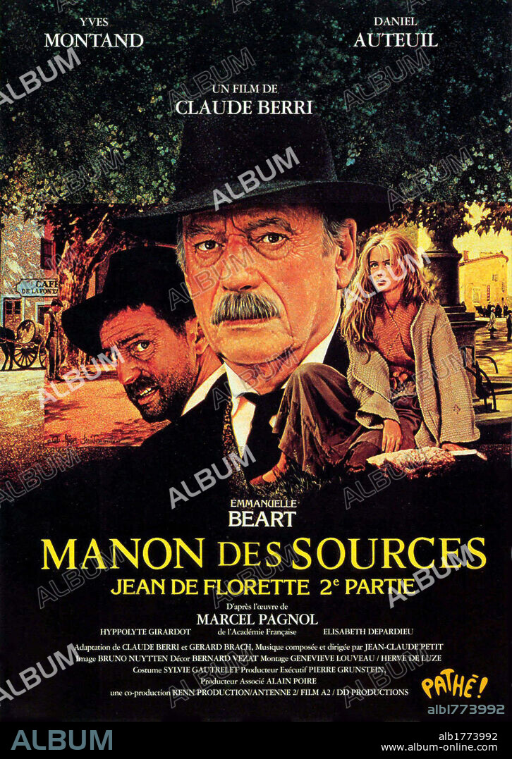 Affiche de MANON DES SOURCES, 1986, réalisé par CLAUDE BERRI. Copyright RENN-FILMS A2-RAI2-DD/AMLF.
