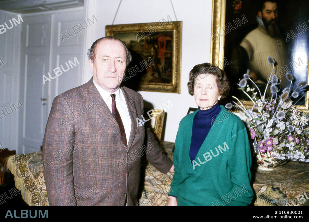 Johann Jakob Count of Eltz with his wife Ladislaya Mayr von Meinhof, Germany 1986.