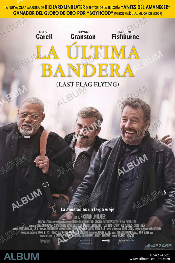 Poster of LAST FLAG FLYING, 2017, directed by RICHARD LINKLATER. Copyright Amazon Studios / Big Indie Pictures / Detour Filmproduction.