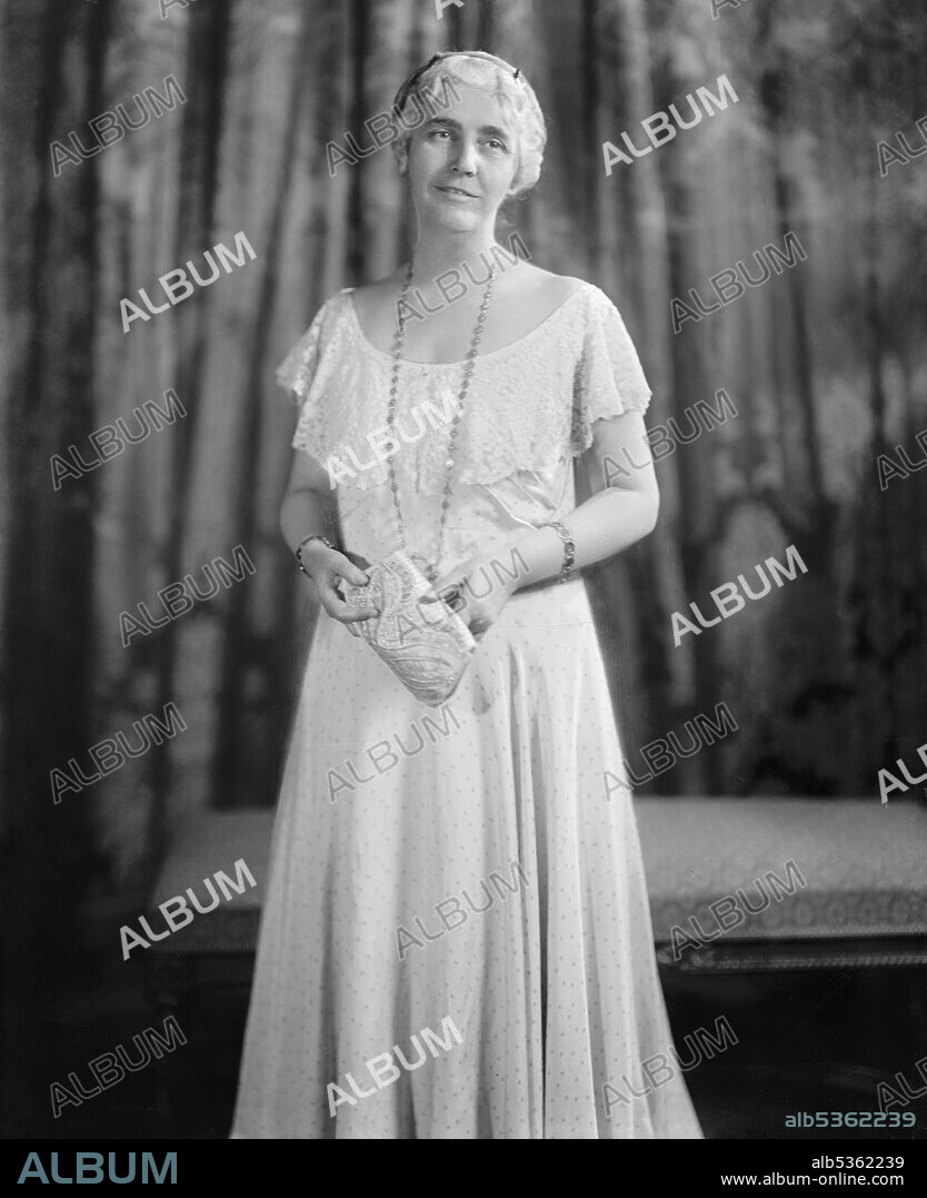 Lou Henry Hoover, wife of U.S. President Herbert Hoover, Portrait, circa 1930.