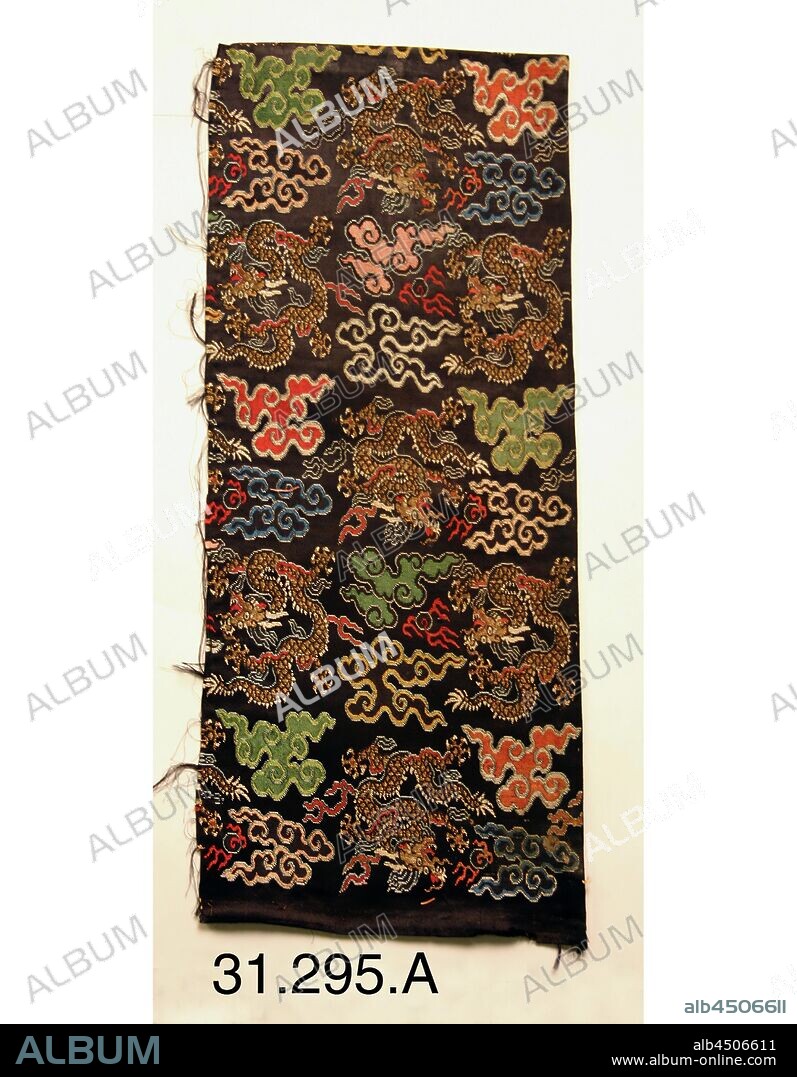 Unknown (Chinese), Textile Fragment, 1825/1850, Brocade, 18 3/4 x 8 in. -  Album alb4506611