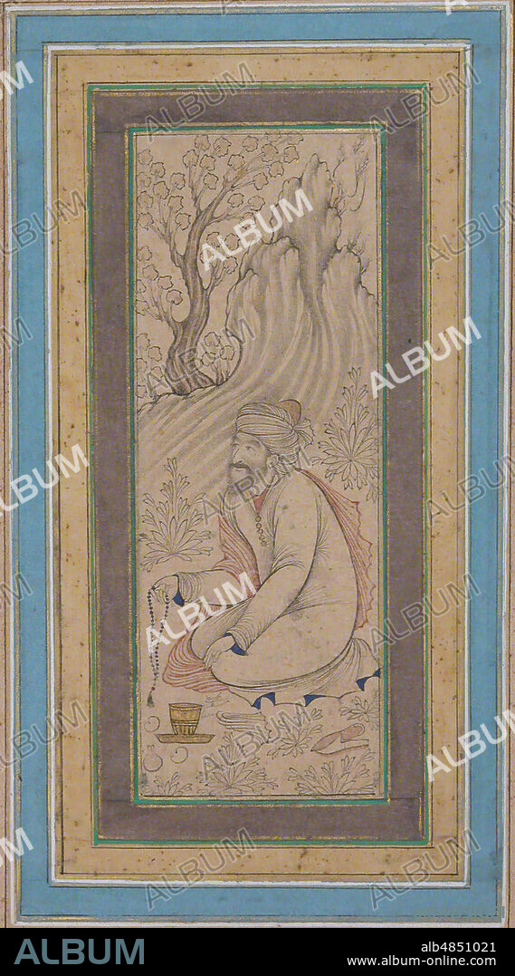 MUHAMMAD ALI. Man with Prayer Beads, mid-17th century.