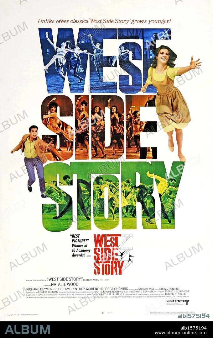 Affiche de WEST SIDE STORY, 1961, réalisé par ROBERT WISE. Copyright MIRISCH-7 ARTS/UNITED ARTISTS.
