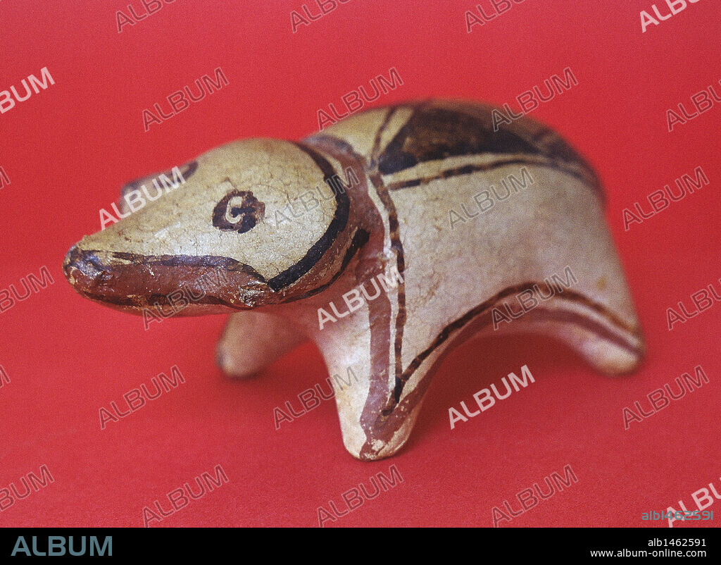 ARTE AFRICANO. CERAMICA BEREBER. Representación de un animal. Colección privada. Tunicia.