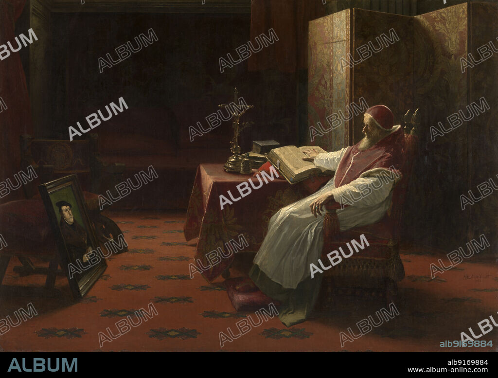 ALBRECHT DE VRIENDT. Pope Paul III in front of the Portrait of Luther.
