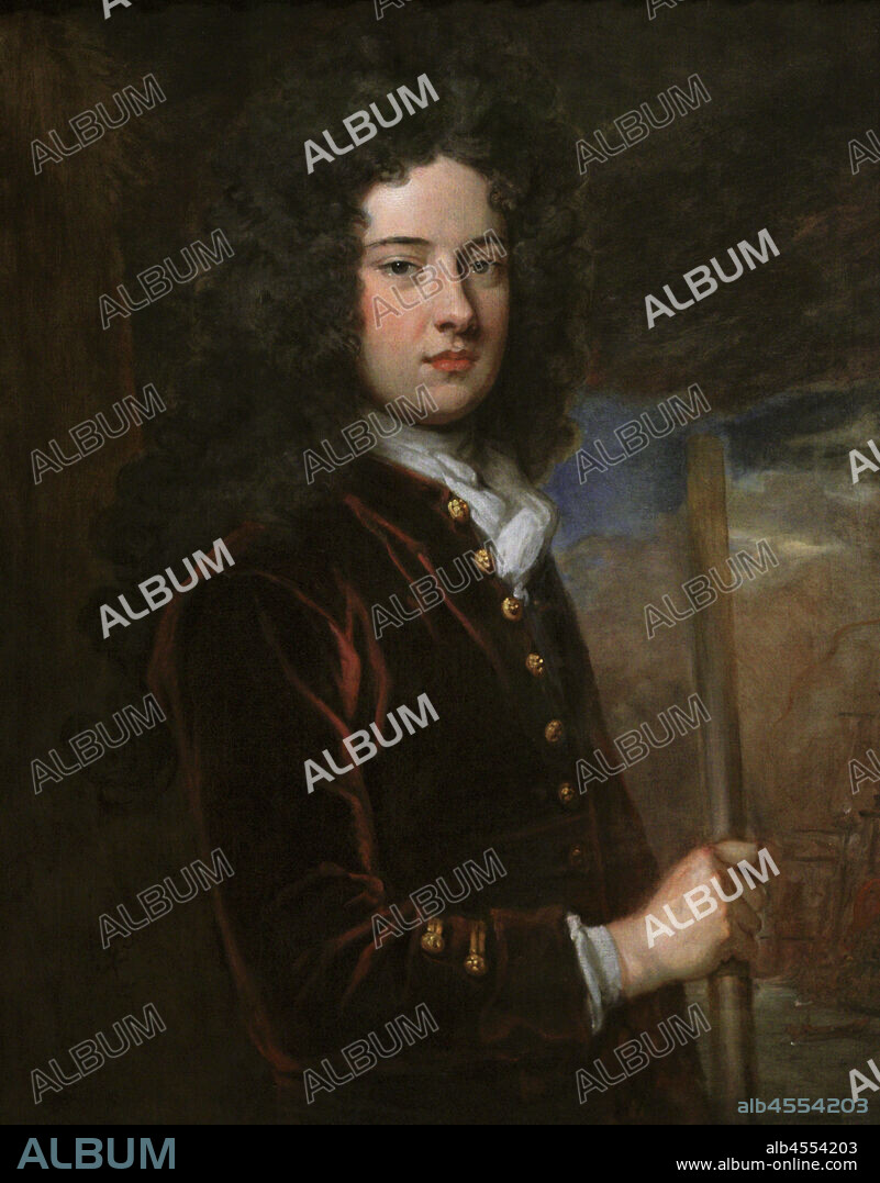 SIR GODFREY KNELLER (1646-1723). BRITISH PAINTER.. James Berkeley, III Conde de Berkeley (1679-1736). Almirante. Retrato realizado por el artista Sir Godfrey Kneller (1646-1723). Óleo sobre lienzo (91,4 x 71,1 cm), h. 1710. National Portrait Gallery. Londres. Inglaterra.