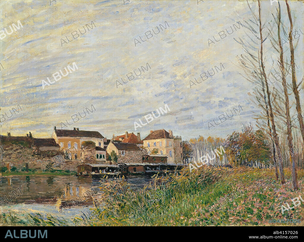 Alfred Sisley (París 1839 - Moret-sur-Loing 1899). Una tarde en Moret, final de octubre (1888). Óleo sobre lienzo. 54 x 73 cm.