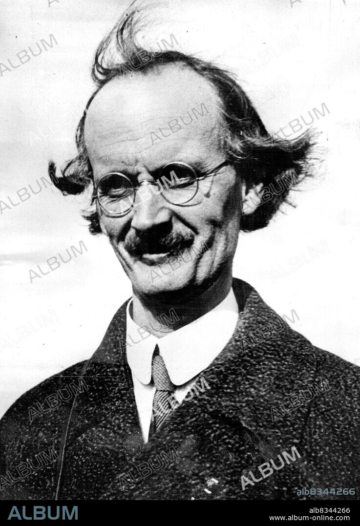 Professor Auguste Piccard. Professor Piccard, first man to enter the Stratosphere in a balloon, is preparing to explore the ocean depths in a submarine balloon which he calls a bathyscaphe, to a depth of two-and-a-half miles in October.Exclusive rights to Professor Piccard's account of his adventure have been secured by "The Sun."In this, the first of the series, he tells how he and his colleague, Professor Max Cosyns, of Brussels University, are preparing for the perilous descent. September 23, 1947. (Photo by Planet News).