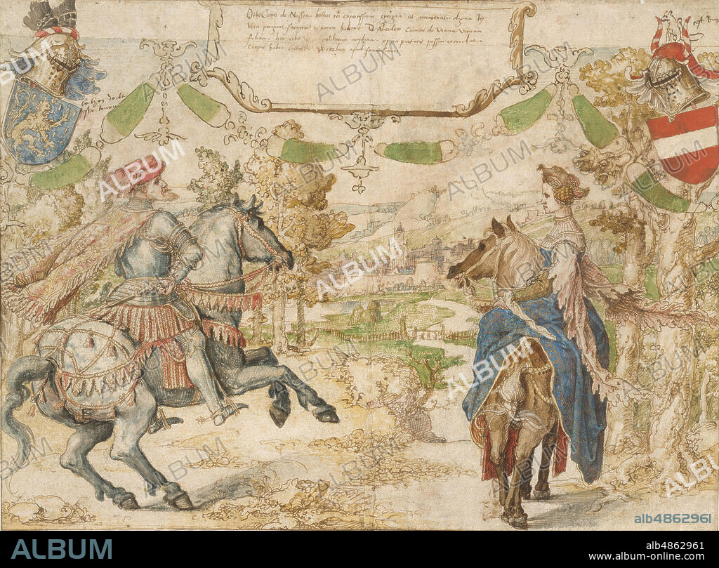 BERNAERT VAN ORLEY. Otto, Count of Nassau and his Wife Adelheid van Vianen, 1530-35. Commissioned by Henry III of Nassau, advisor to Emperor Charles V.