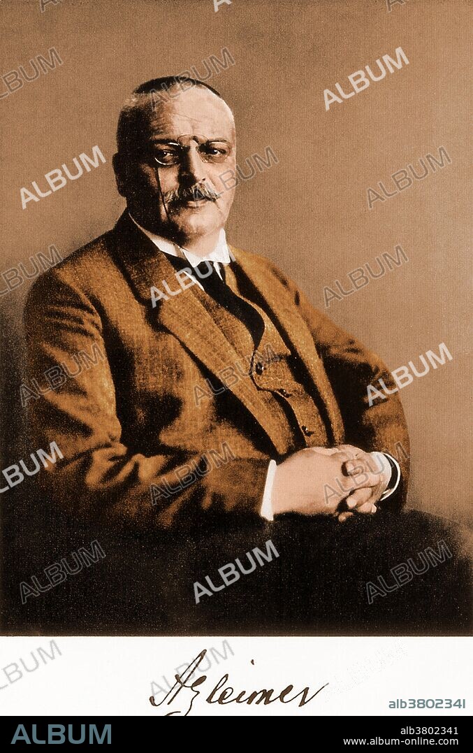 Aloysius "Alois" Alzheimer (1864-1915) was a German psychiatrist and neuropathologist and a colleague of Emil Kraepelin. In 1906, Alzheimer made a complete clinical and pathological description of presenile dementia, which came to be known as Alzheimer's disease, a progressive condition in which nerve cells in the brain degenerate. In 1915, Alzheimer became ill while traveling on a train. Most probably he had a streptococcal infection and subsequent rheumatic fever and kidney failure. He died of heart failure at the age of 51.