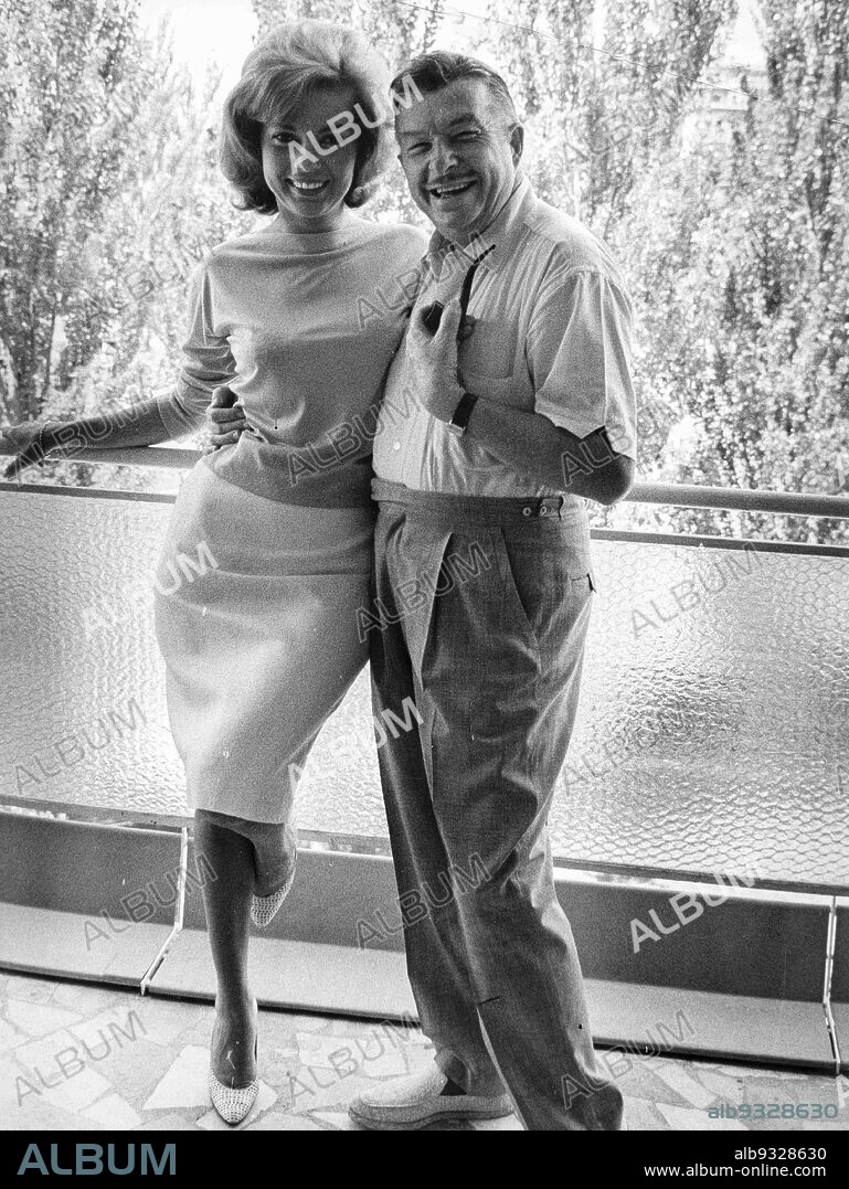 Xavier Cugat and Abbe Lane, Madrid, 60s.