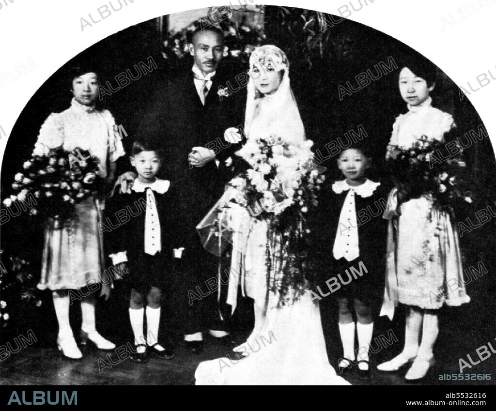 Soong May-ling or Mei-ling, also known as Madame Chiang Kai-shek (Song Meiling, 1898-2003), First Lady of the Republic of China (ROC) and wife of President Chiang Kai-shek. She was a politician and painter.  The youngest and the last surviving of the three Soong sisters, she played a prominent role in the politics of the Republic of China and was the sister in law of Song Qingling, wife of President Sun Yat-sen, the founder of the Chinese Republic (1912).