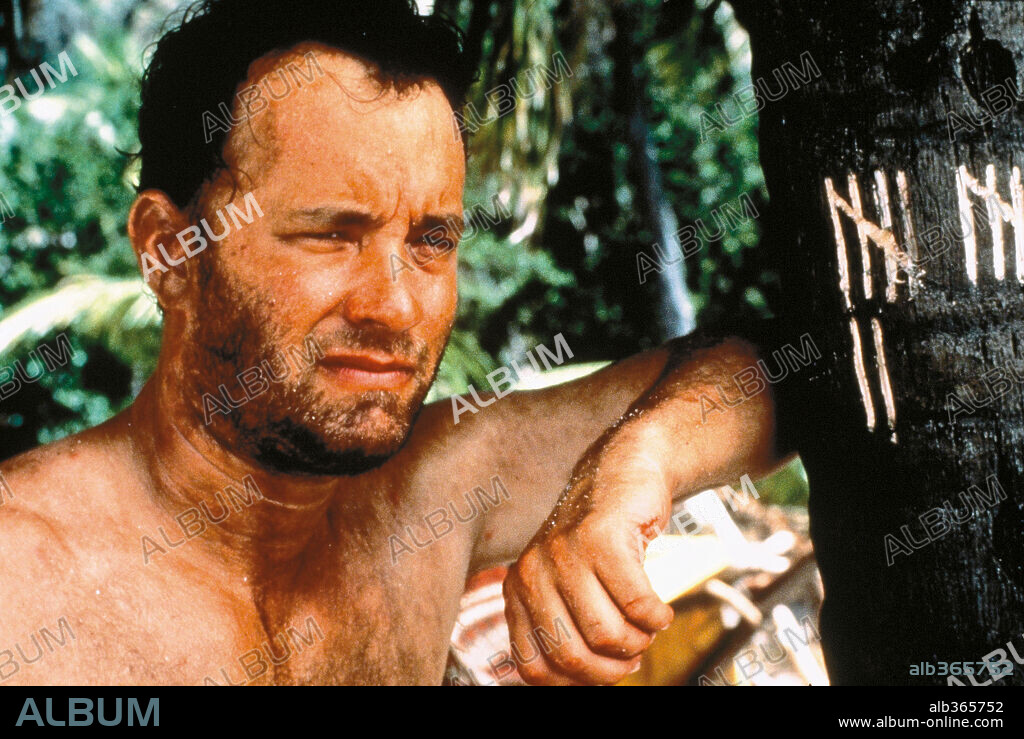 TOM HANKS in CAST AWAY, 2000, unter der Regie von ROBERT ZEMECKIS. Copyright DREAMWORKS PICTURES/TWENTIETH CENTURY FOX.