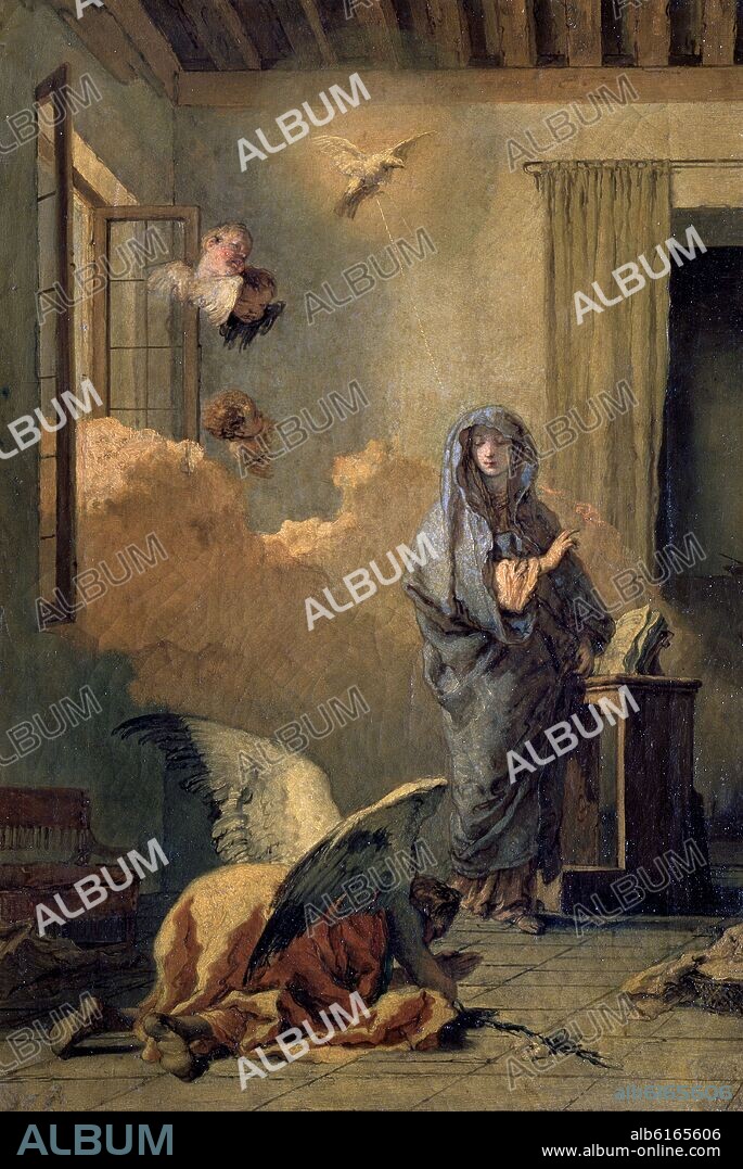 GIOVANNI BATTISTA TIEPOLO (1696-1770). LA ANUNCIACION - SIGLO XVIII.