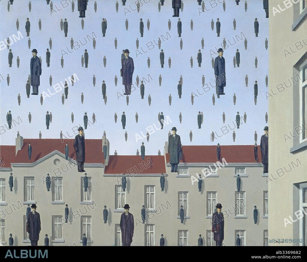 RENé FRANçOIS GHISLAIN MAGRITTE. Golconda.