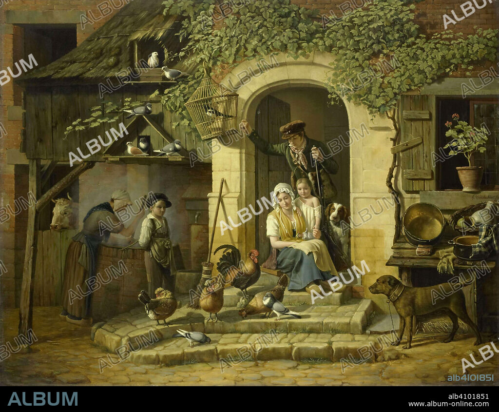 HENRI VOORDECKER. The Home of a Hunter. Dating: 1826. Measurements: h 62 cm × w 78 cm; d 12 cm.