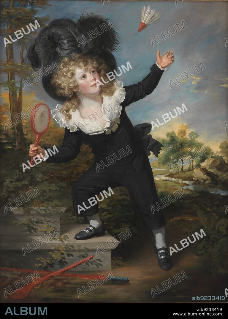 SIR WILLIAM BEECHEY. Portrait of Kennett Dixon playing shuttlecock, 1788-1792.
