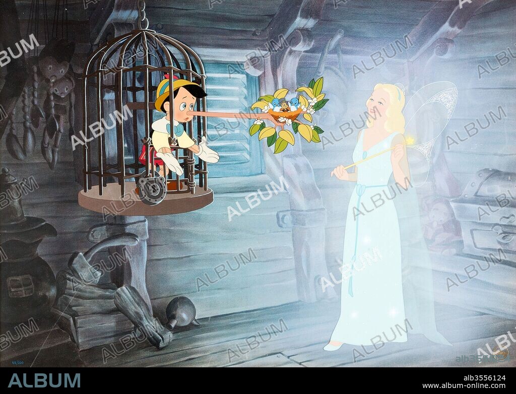PINOCCHIO, 1940, réalisé par BEN SHARPSTEEN et HAMILTON LUSKE. Copyright WALT DISNEY PRODUCTIONS.