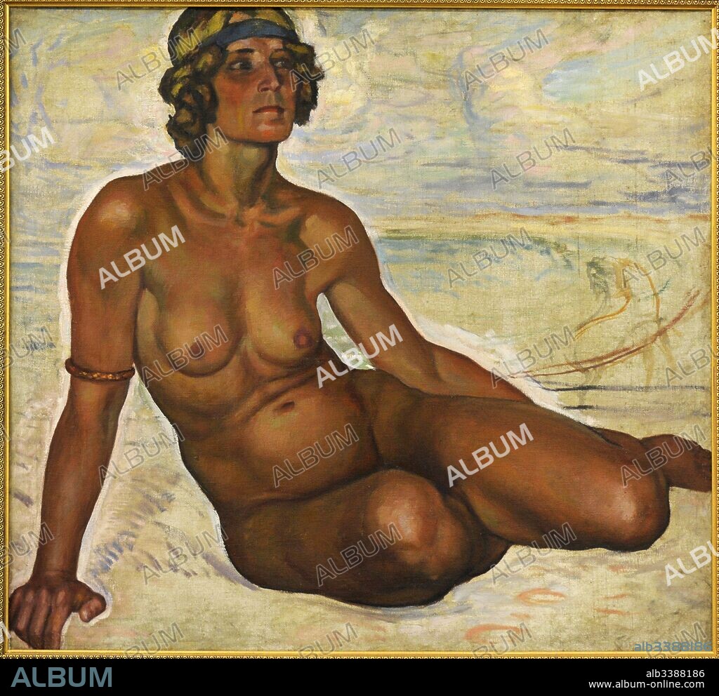 Petras Kalpokas (1880-1945). Lithuanian painter. Nude of a Woman. Sketch, 1933. National Gallery of Art. Vilnius, Lithuania.
