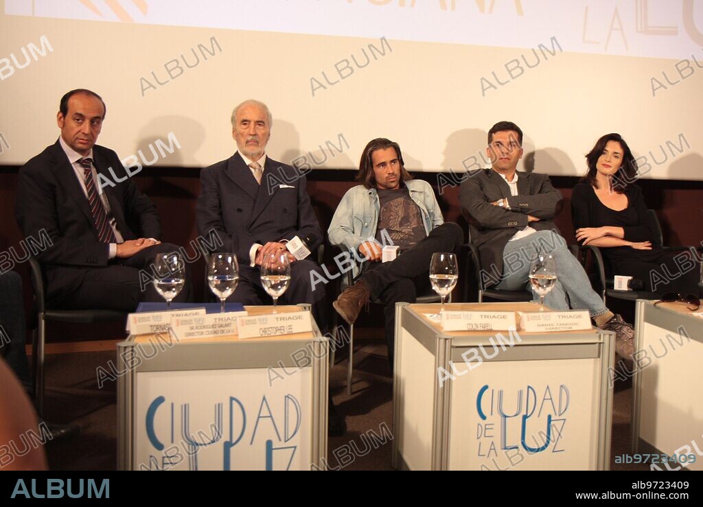 Alicante 14/05/2008 Presentación película Triage. Colin Farell, Paz
Vega, Christopher Lee, , el director  Danis Tanovic y José María
Rodriguez Galant
Foto Juan Carlos Soler
archdc.