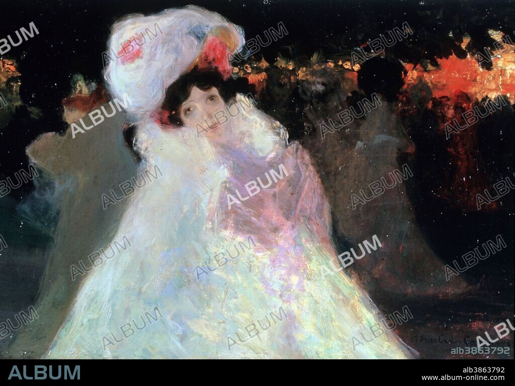 HERMENEGILD ANGLADA CAMARASA. ANGLADA CAMARASA, HERMENEGILDO. PINTOR ESPAÑOL . BARCELONA 1871 - 1959. " PARIS LA NUIT " , 1900. COLECCION MASAVEU. SFGP / © KORPA. ATENCION: AUTOR CONTEMPORANEO SUJETO A COPYRIGHT ©. EL CLIENTE FINAL ES RESPONSABLE DE LA GESTION DE LOS DERECHOS DE AUTOR CON LAS SOCIEDADES EXISTENTES DE GESTION DE DERECHOS O DIRECTAMENTE DE LOS ORGANISMOS TITULARES DE LOS MISMOS.