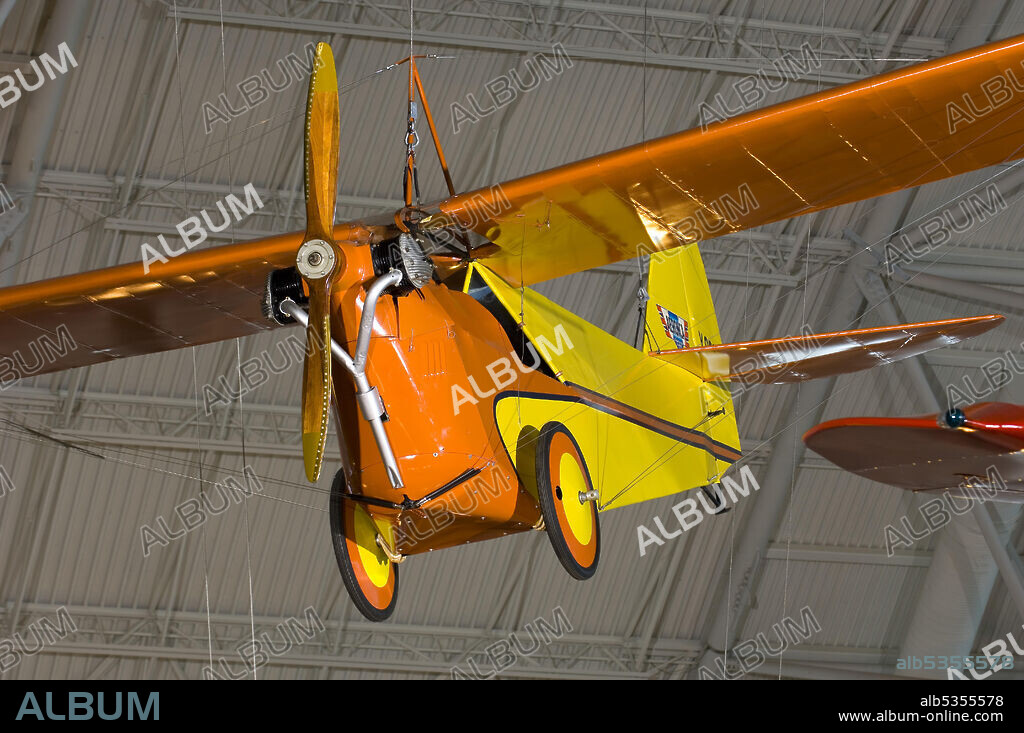 AERONAUTICAL CORPORATION OF AMERICA. X626N; 1929 single-seat, light sport monoplane; Aeronca E-107A engine; high-wing, tailwheel design. The Aeronca C-2 was the first truly light airplane certified by the Department of Commerce, Bureau of Aeronautics and produced in substantial numbers in the United States. Safe, economical, and easy to fly, this delightful but unassuming monoplane changed the face of aviation by tapping a new market, that of private aircraft ownership. This Aeronca is the production prototype; it first flew on October 20, 1929. The single-seat Aeronca C-2 and the two-seat C-3 capitalized on the enthusiasm of the post-Lindbergh flight era by offering small and affordable designs to the general public. During the depression, while many larger aircraft proved to be too expensive to operate, the Aeronca C-2 sold for under $1,300 and could be rented for only $4.00 an hour. This Aeronca flew for 10 years with several owners.