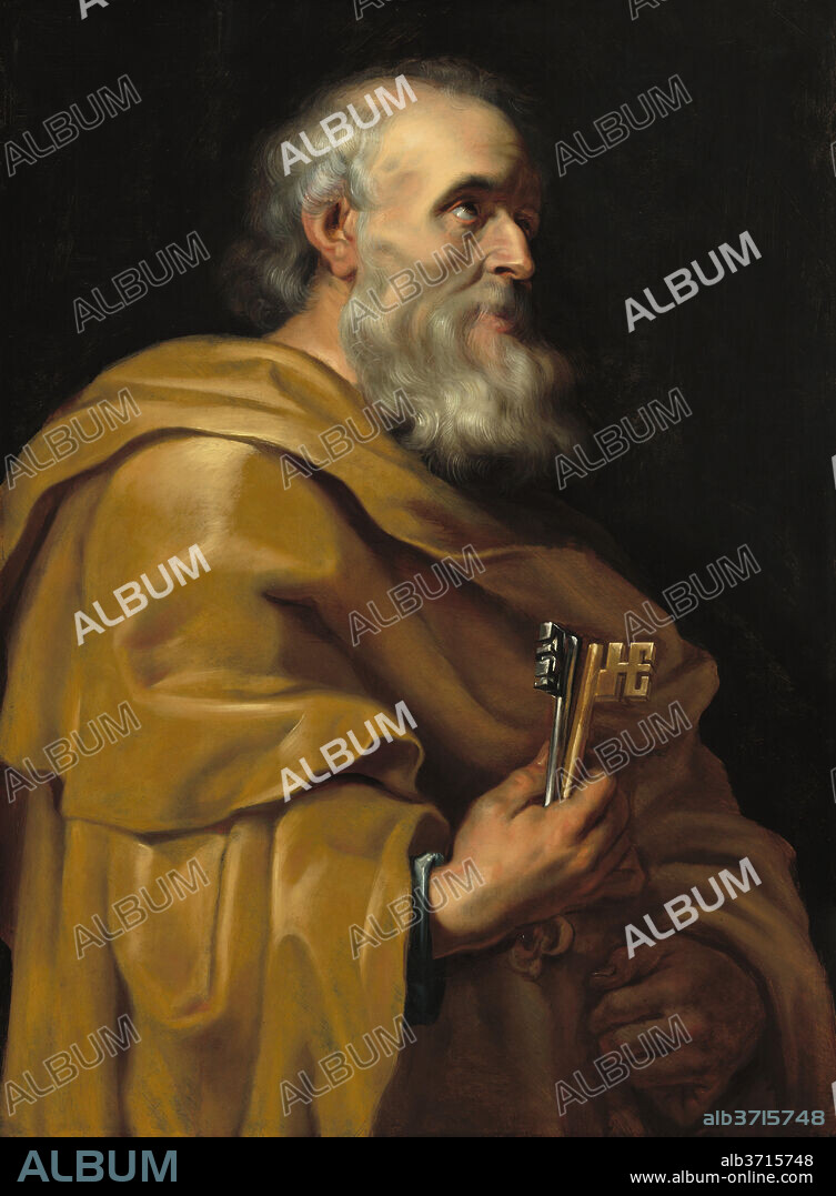 STUDIO OF SIR PETER PAUL RUBENS. Saint Peter. Dated: c. 1616/1618. Dimensions: overall: 92 x 67.5 cm (36 1/4 x 26 9/16 in.). Medium: oil on panel.
