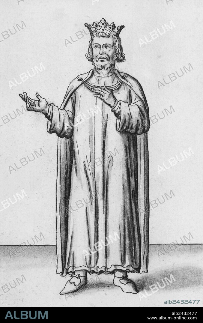 Louis VI the Fat, king of France from 1108 to 1137 (Capetian dynasty), engraving, 18th century.