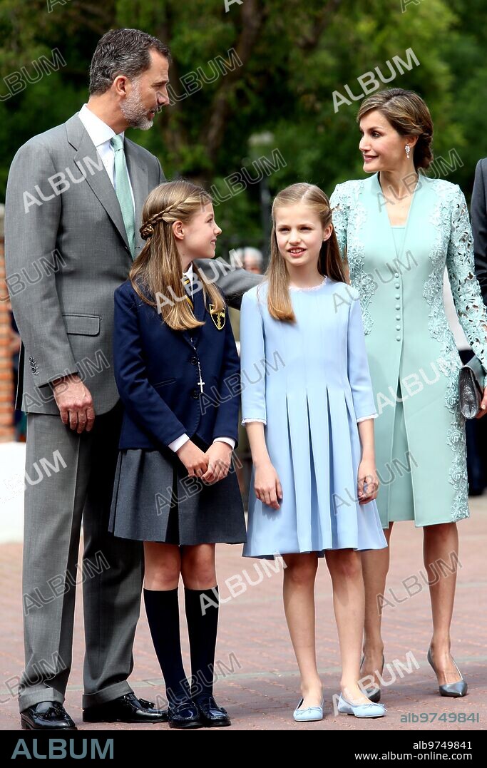 Madrid, 05/17/2017. The royal family at the communion of Infanta Sofía. Photo: Ernesto Acute Archdc.