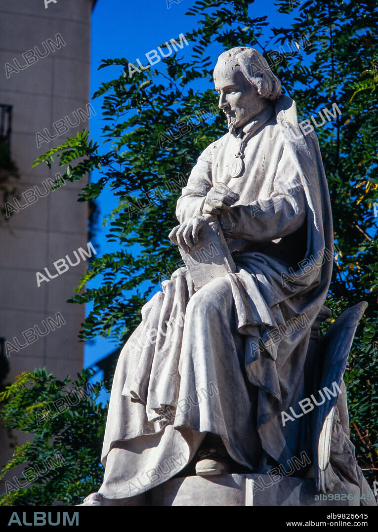 Juan Figueras y Vila / Monumento a Pedro Calderón de la Barca en la Plaza de Santa Ana de Madrid, 1878.