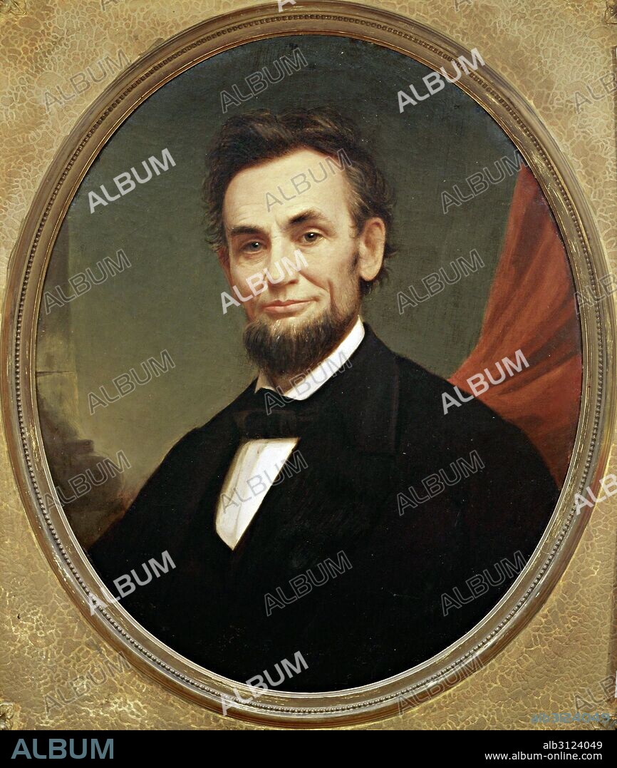 MATTHEW WILSON. Retrato de Abraham Lincoln (1809-1865). 16º presidente de los Estados Unidos.