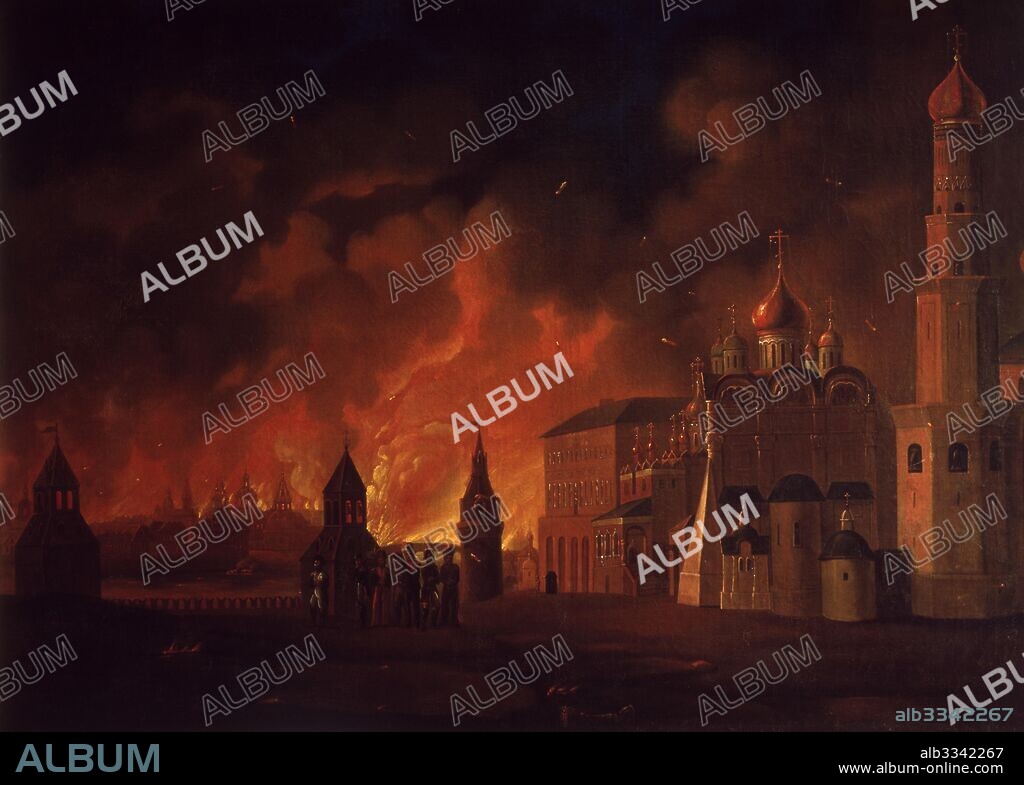 ALEXANDER F. SMIRNOV. Fire of Moscow on 15th September 1812.