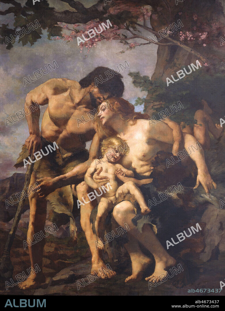 VICTOR EMILE PROUVE. 'Adam et Eve, Cain et Abel' par Victor PROUVE (1858-1943). Credit: Collection Bouquignaud/KHARBINE-TAPABOR.